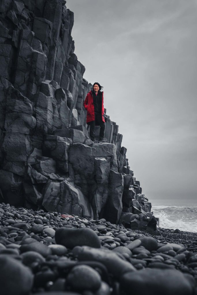 Iceland Cinematic Photo Photography Beach Black Sand Cliff Cinematic Video Videography Sea Ocean Portrait